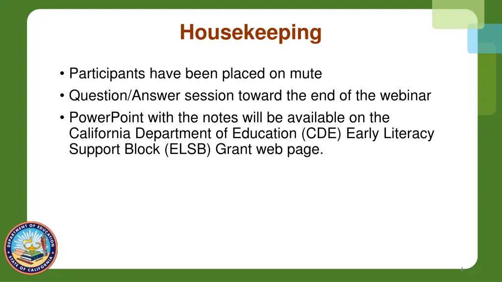 housekeeping