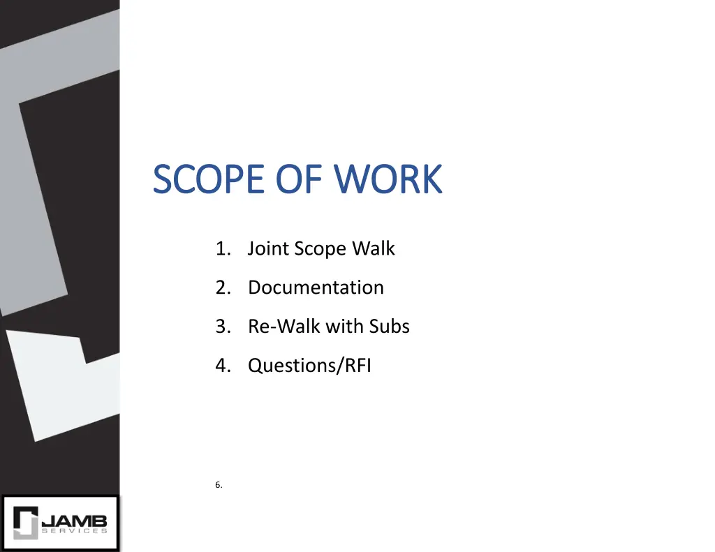 scope of work scope of work