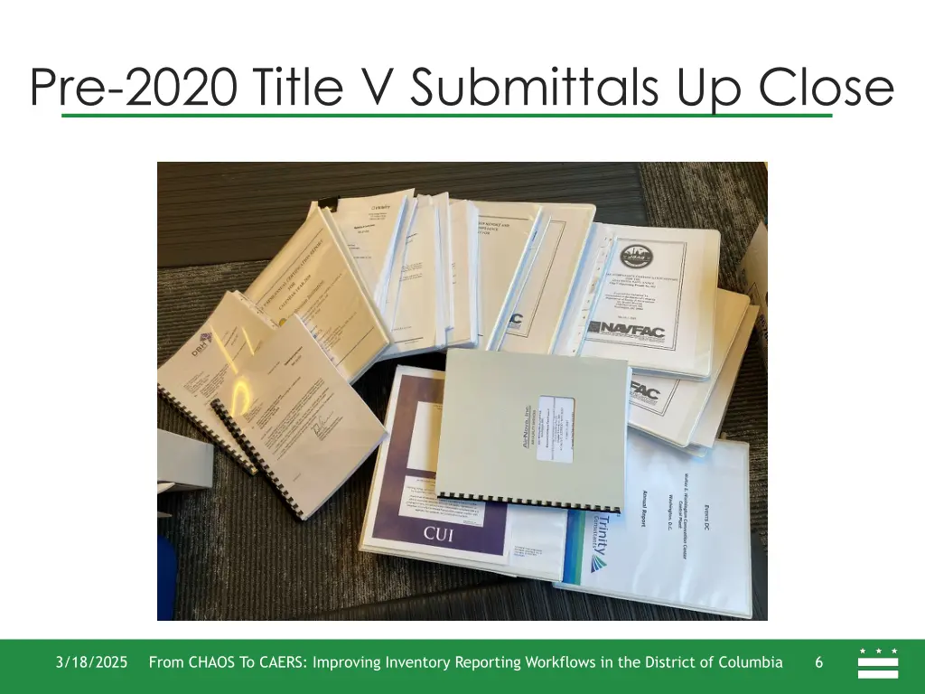 pre 2020 title v submittals up close