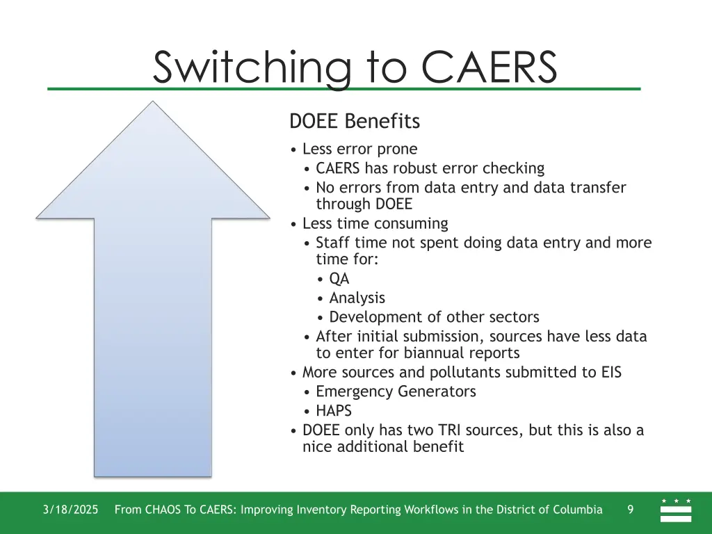 switching to caers