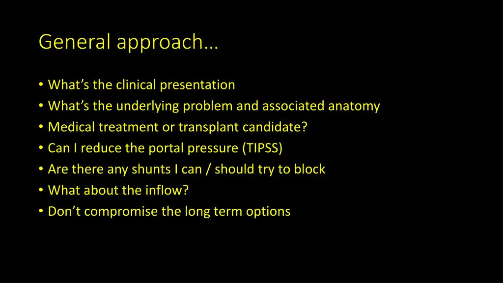 general approach