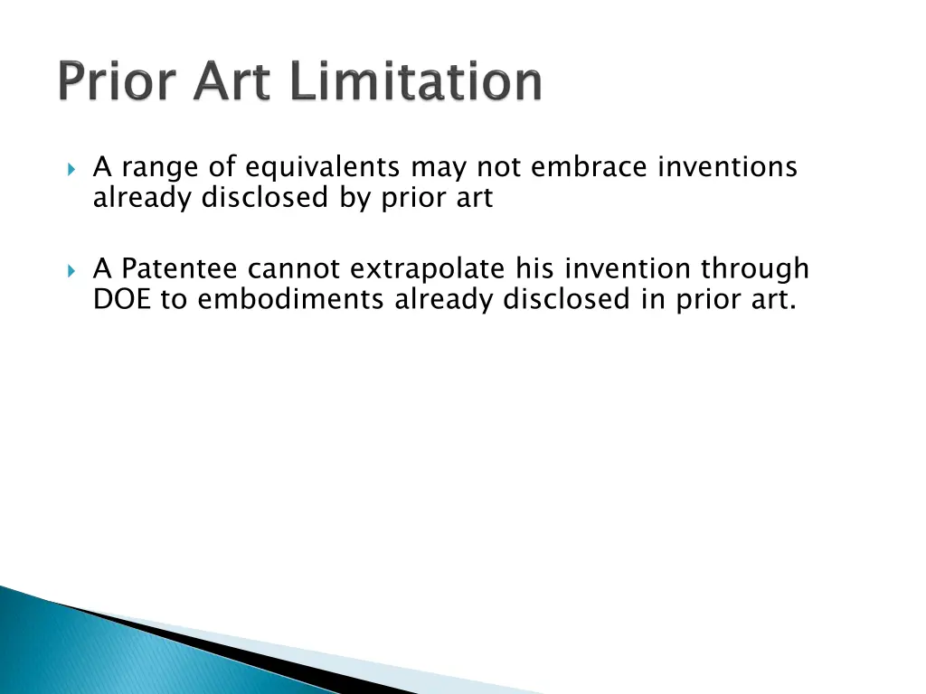 a range of equivalents may not embrace inventions