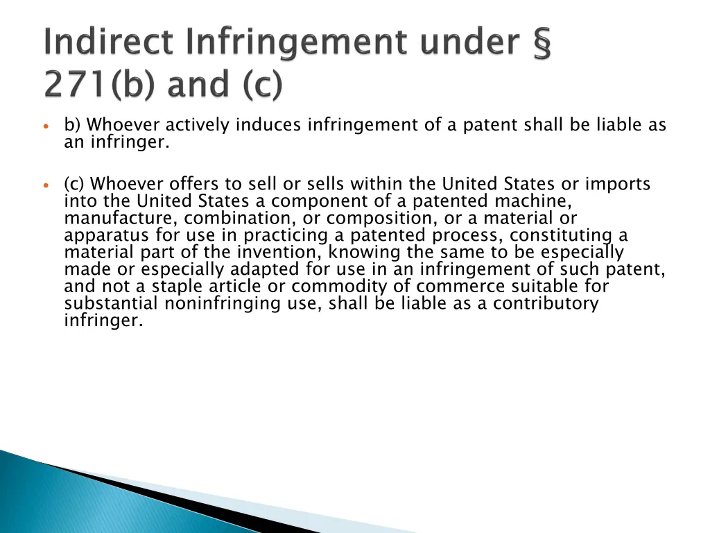 b whoever actively induces infringement
