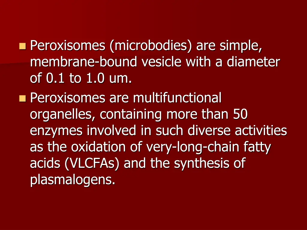 peroxisomes microbodies are simple membrane bound