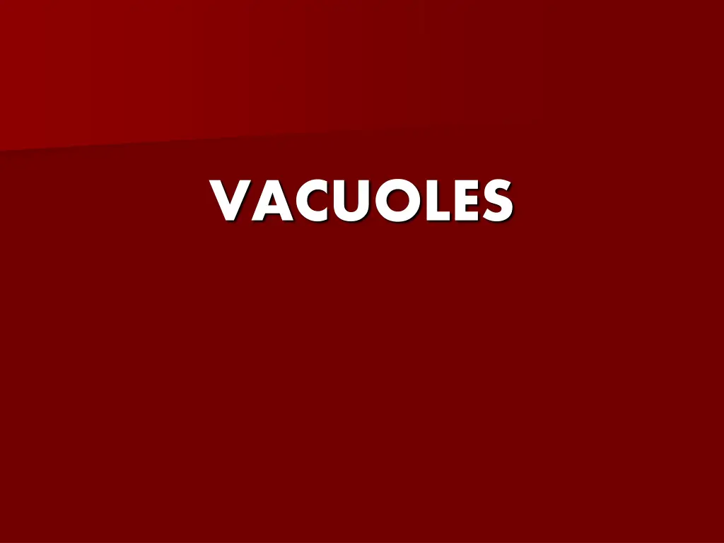 vacuoles