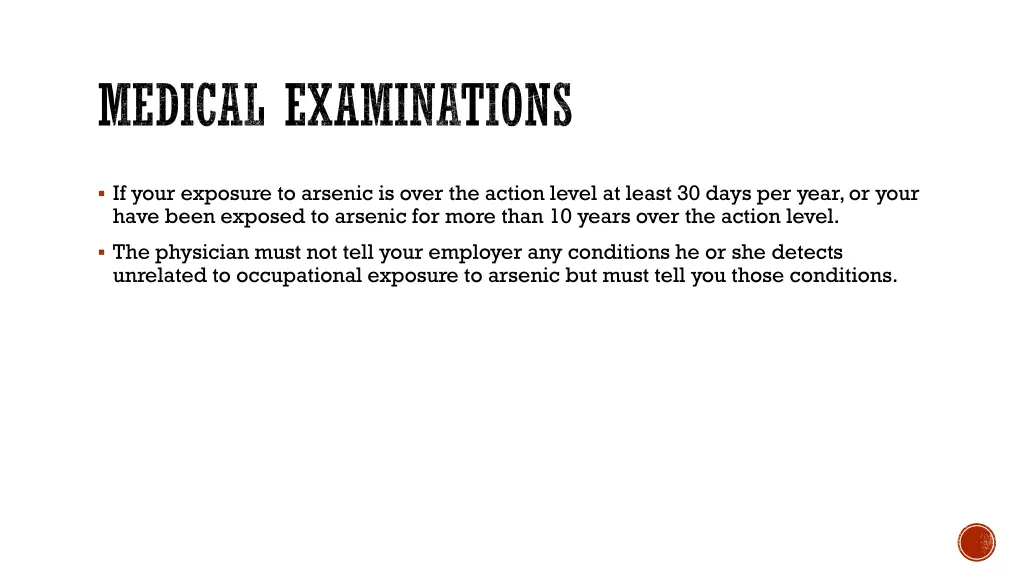 medical examinations