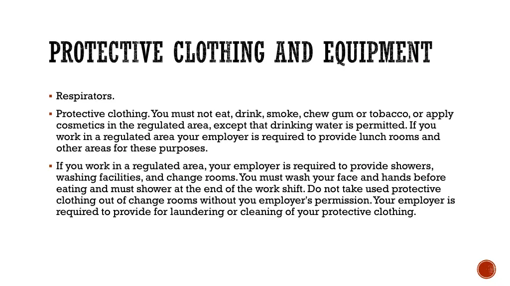 protective clothing and equipment