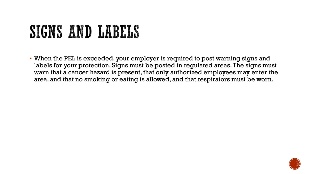 signs and labels