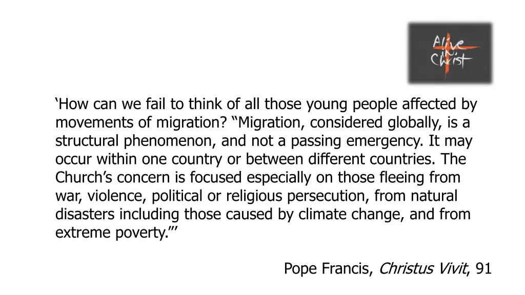 how can we fail to think of all those young