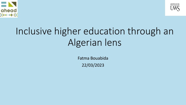 inclusive higher education through an algerian