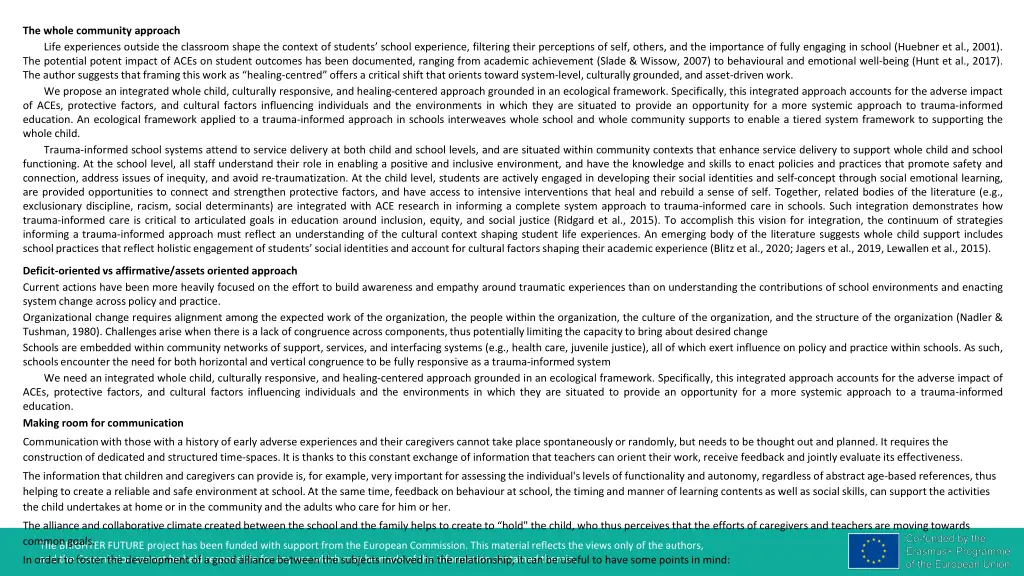 the whole community approach life experiences