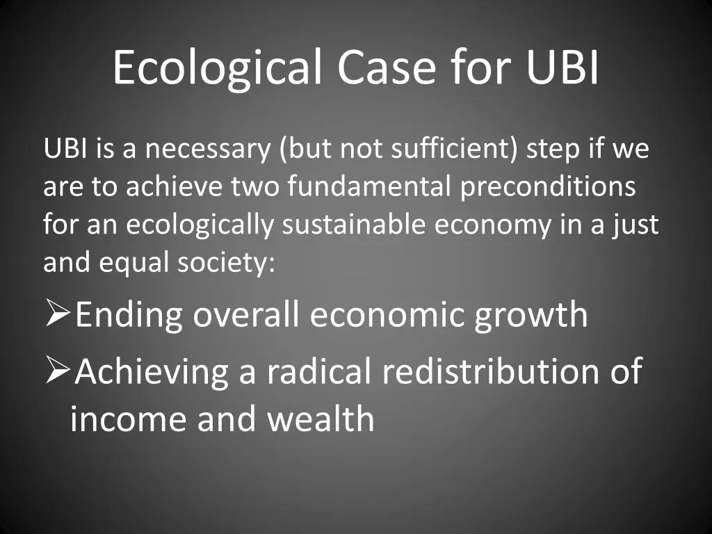 ecological case for ubi