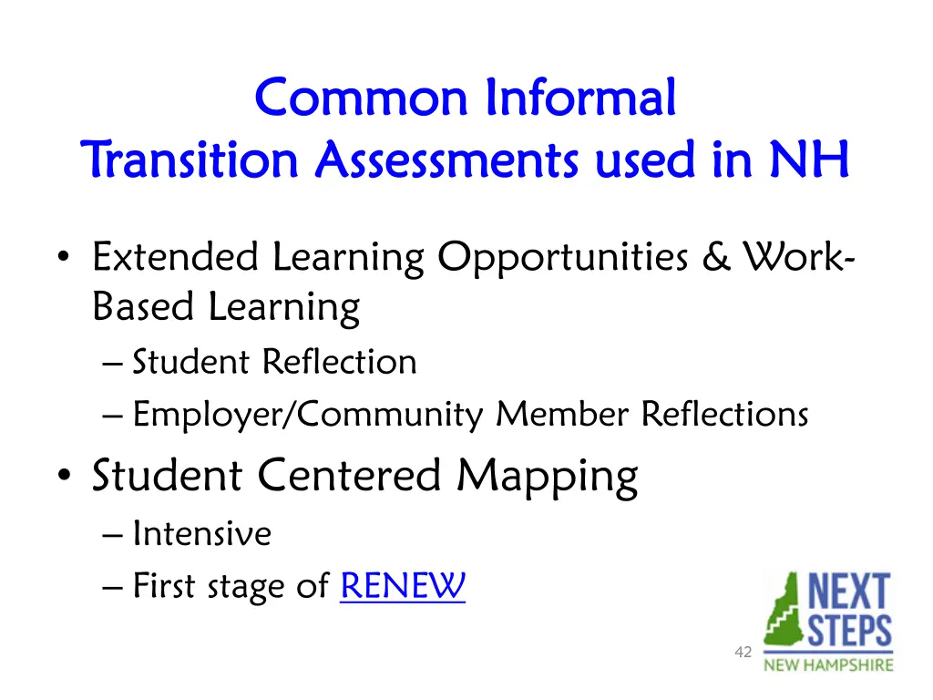 common informal common informal transition