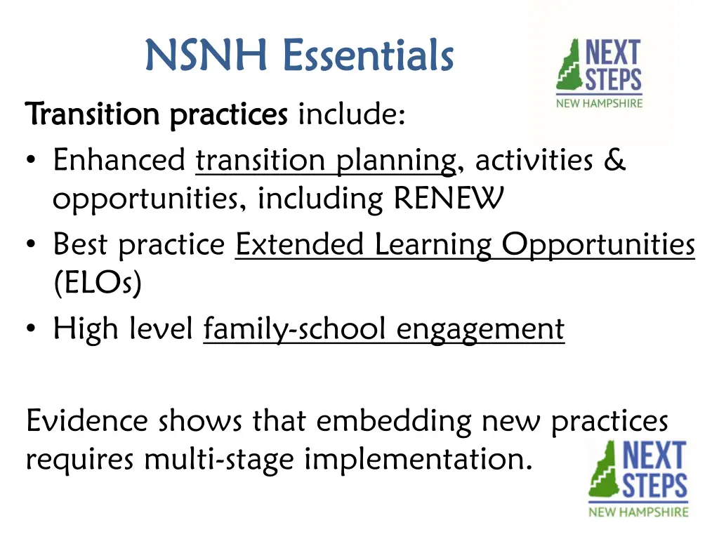 nsnh essentials nsnh essentials transition