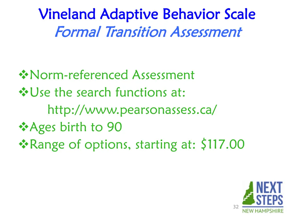 vineland adaptive behavior scale vineland