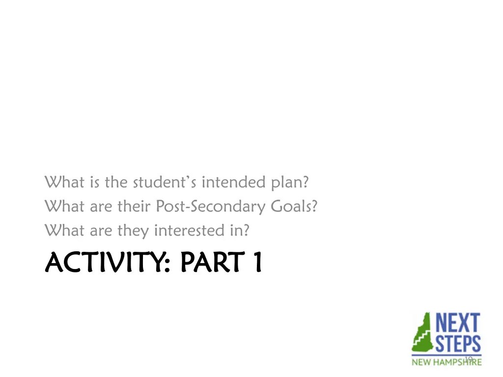 what is the student s intended plan what