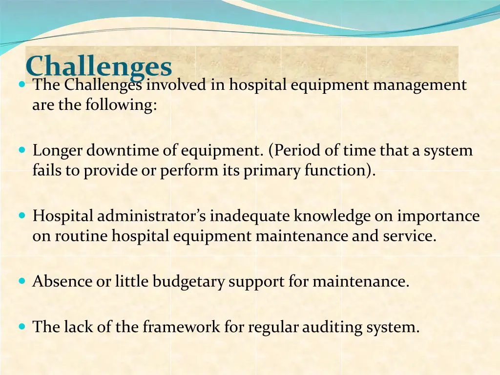 challenges the challenges involved in hospital