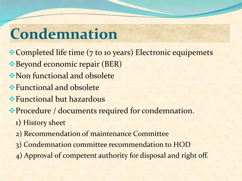 condemnation