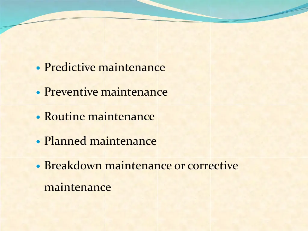 predictive maintenance