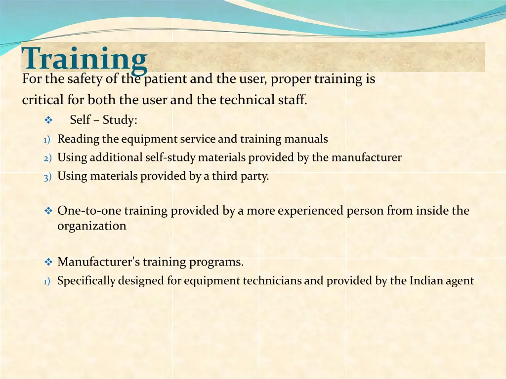 training