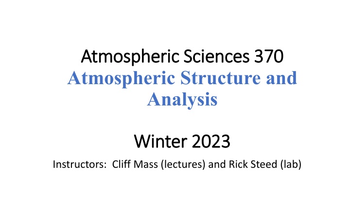 atmospheric sciences 370 atmospheric sciences