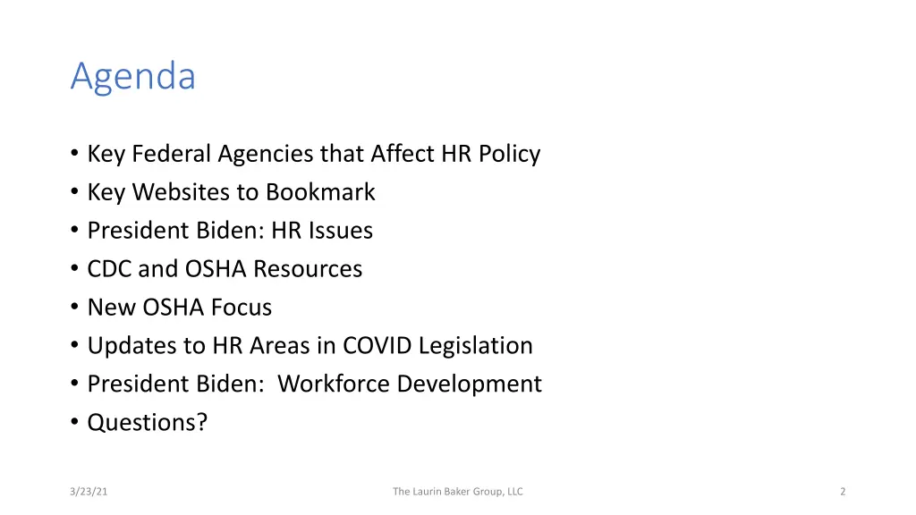 agenda