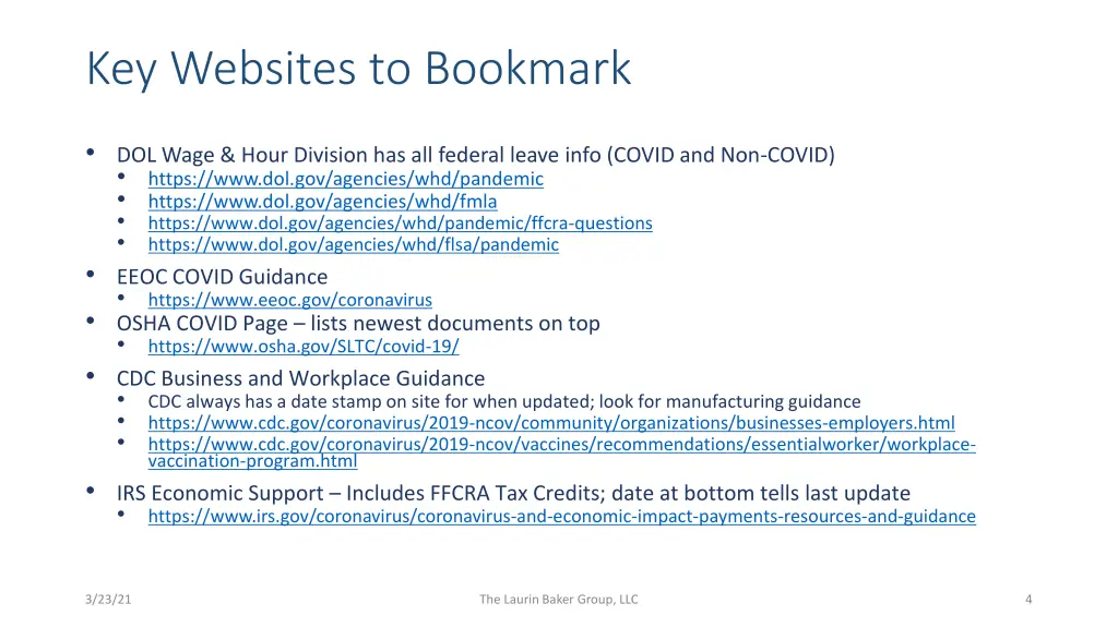 key websites to bookmark