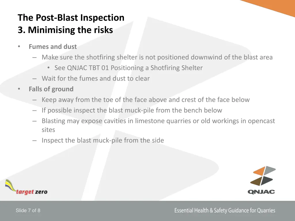 the post blast inspection 3 minimising the risks