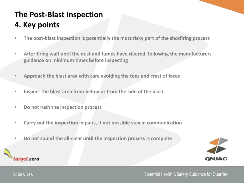 the post blast inspection 4 key points