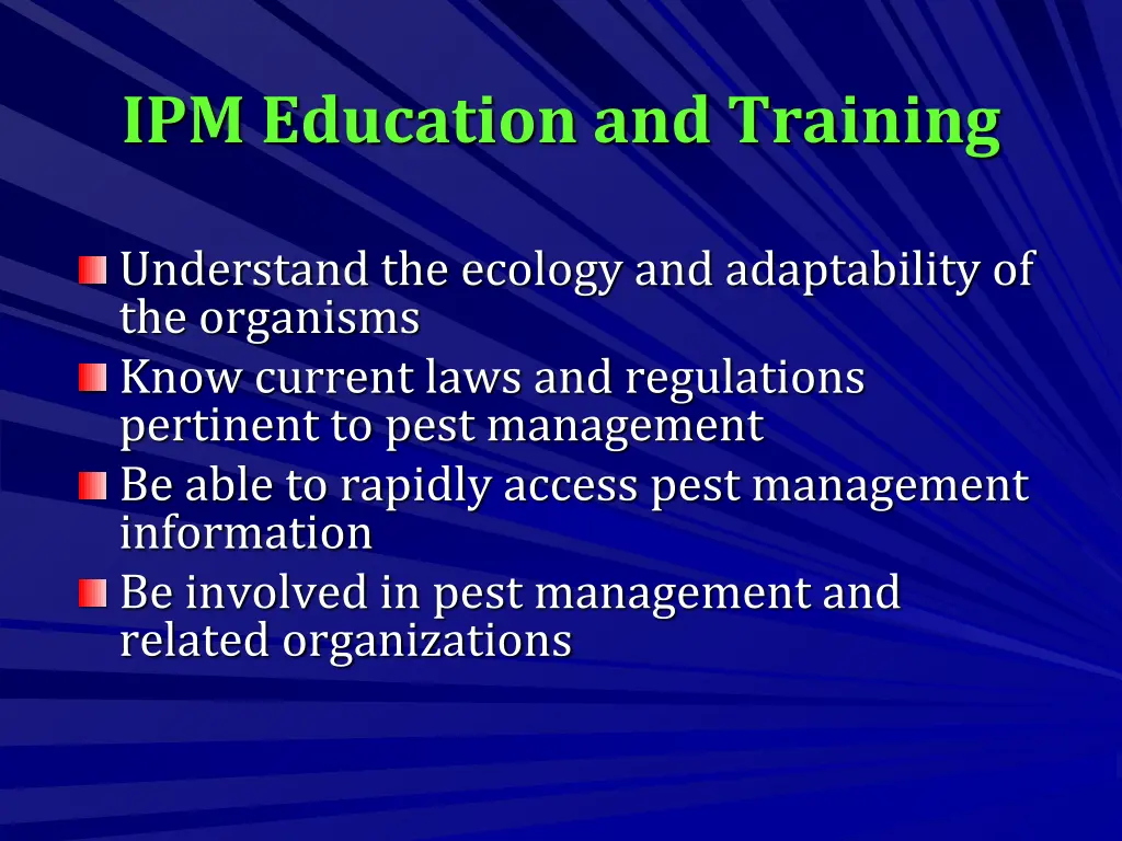 ipm education and training 2