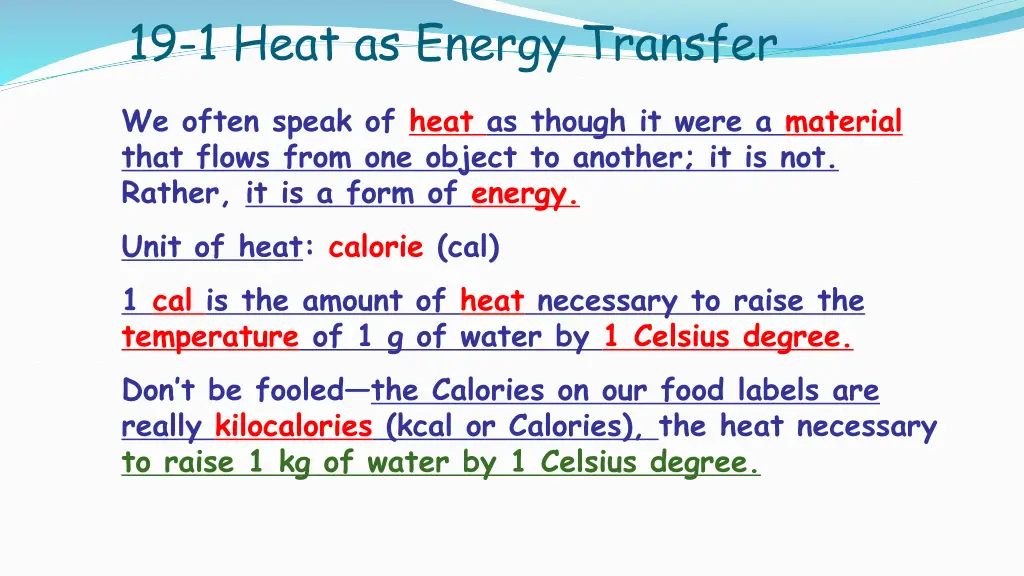 19 1 heat as energy transfer
