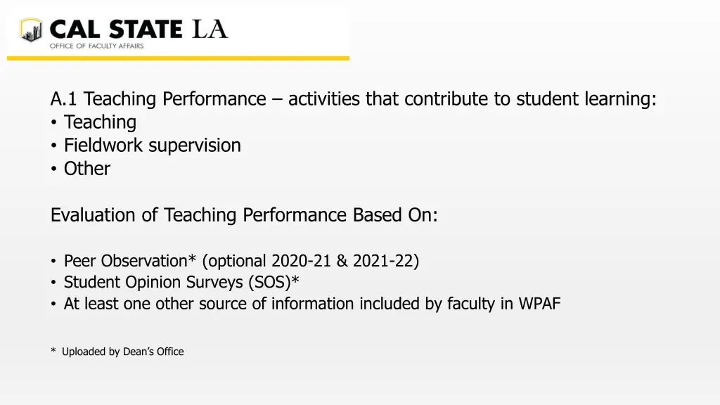a 1 teaching performance activities that