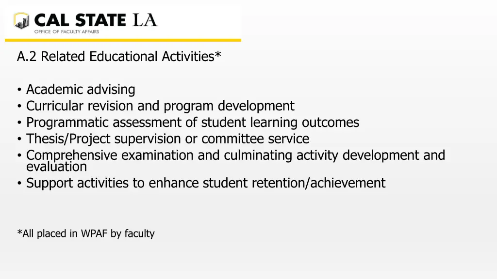 a 2 related educational activities