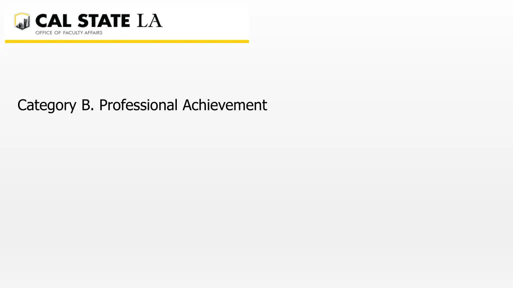 category b professional achievement