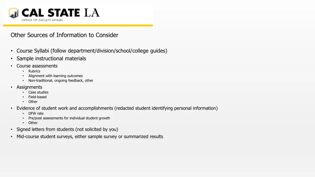 other sources of information to consider