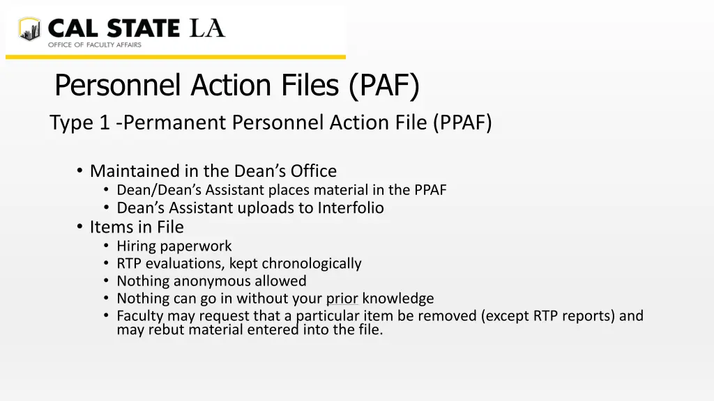 personnel action files paf type 1 permanent