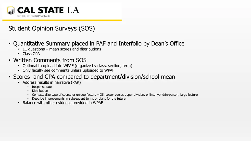 student opinion surveys sos