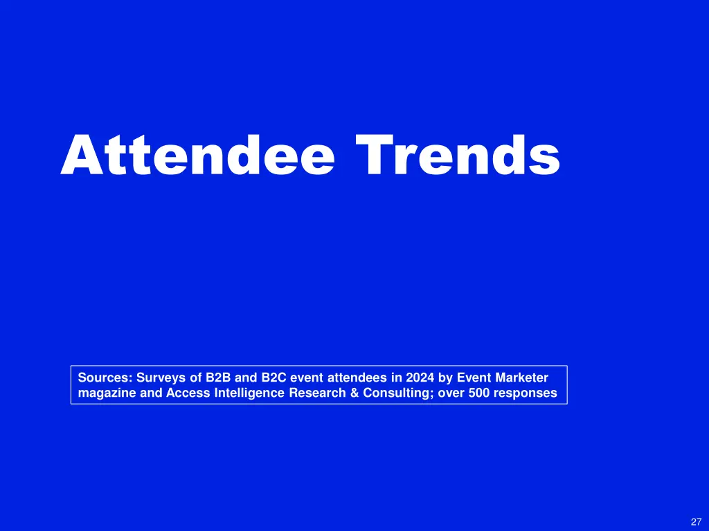attendee trends
