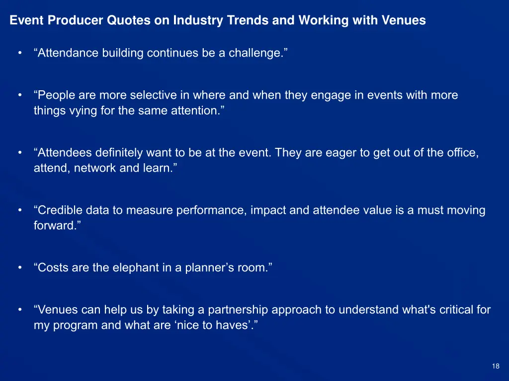 event producer quotes on industry trends