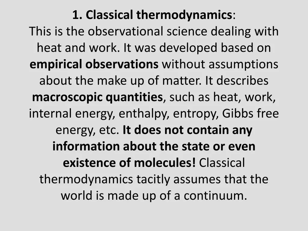1 classical thermodynamics this
