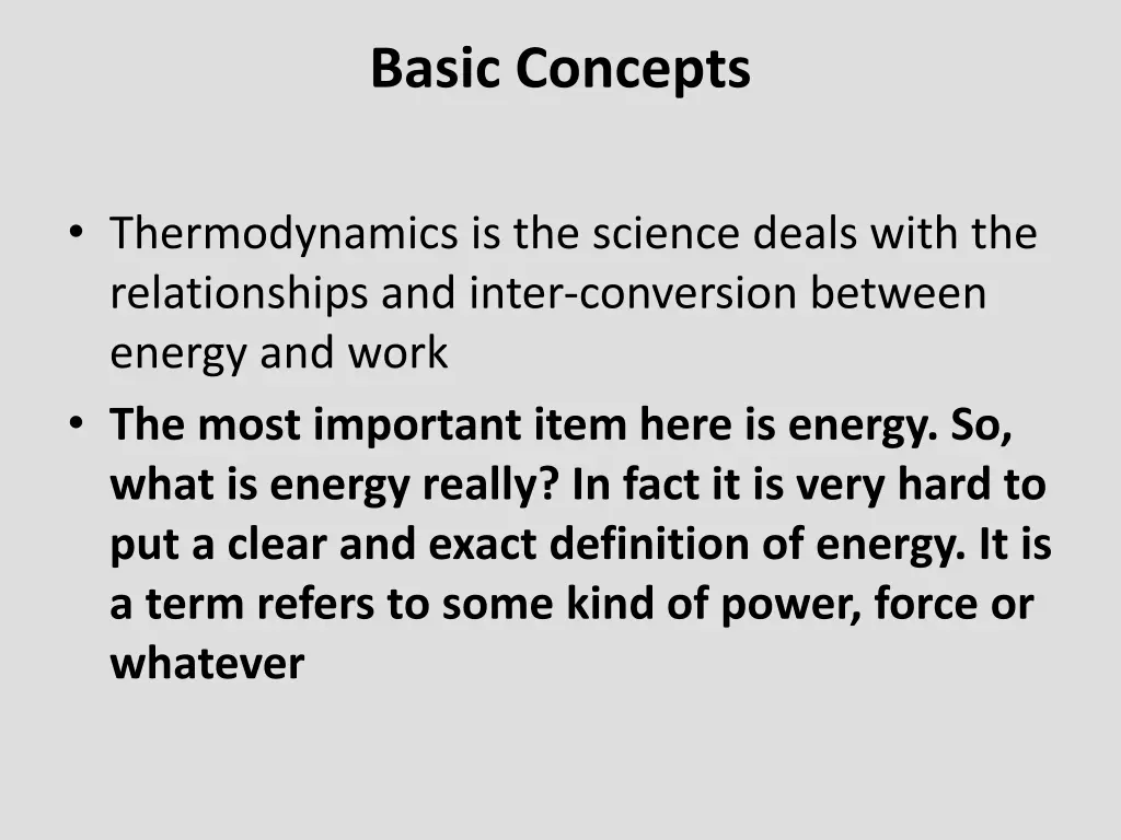 basic concepts