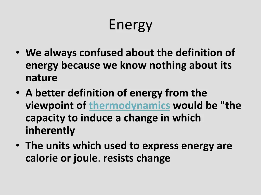 energy