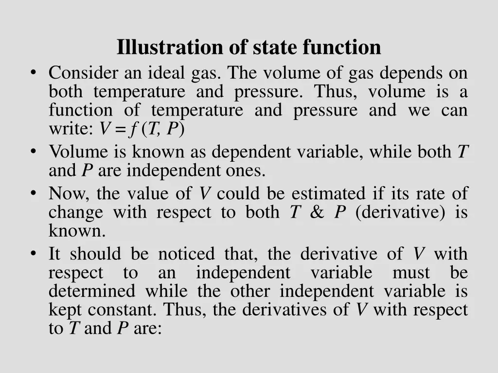 illustration of state function consider an ideal