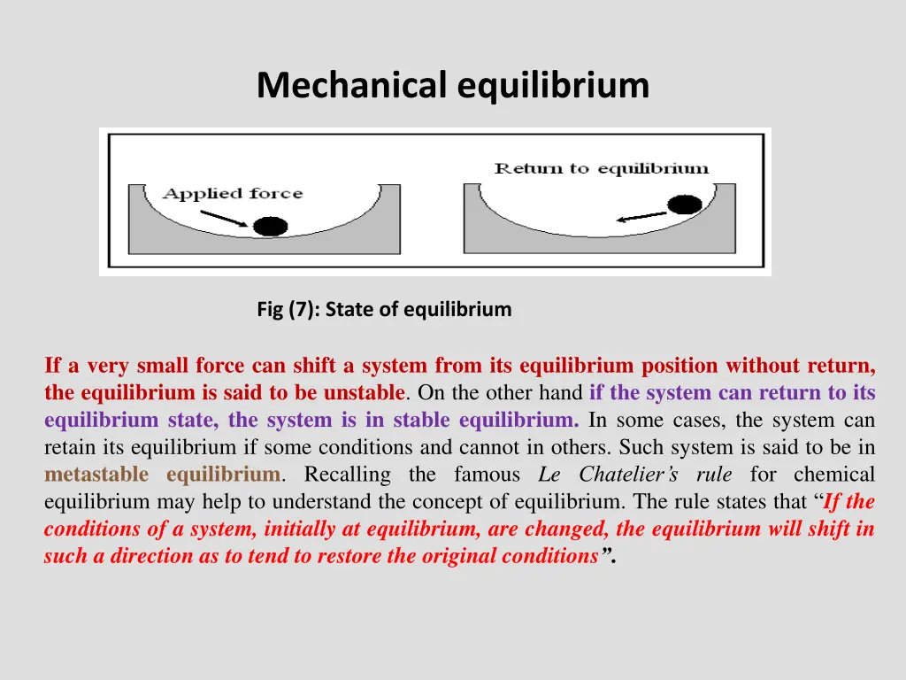 mechanical equilibrium