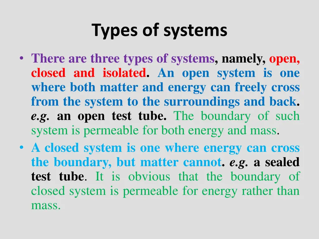 types of systems