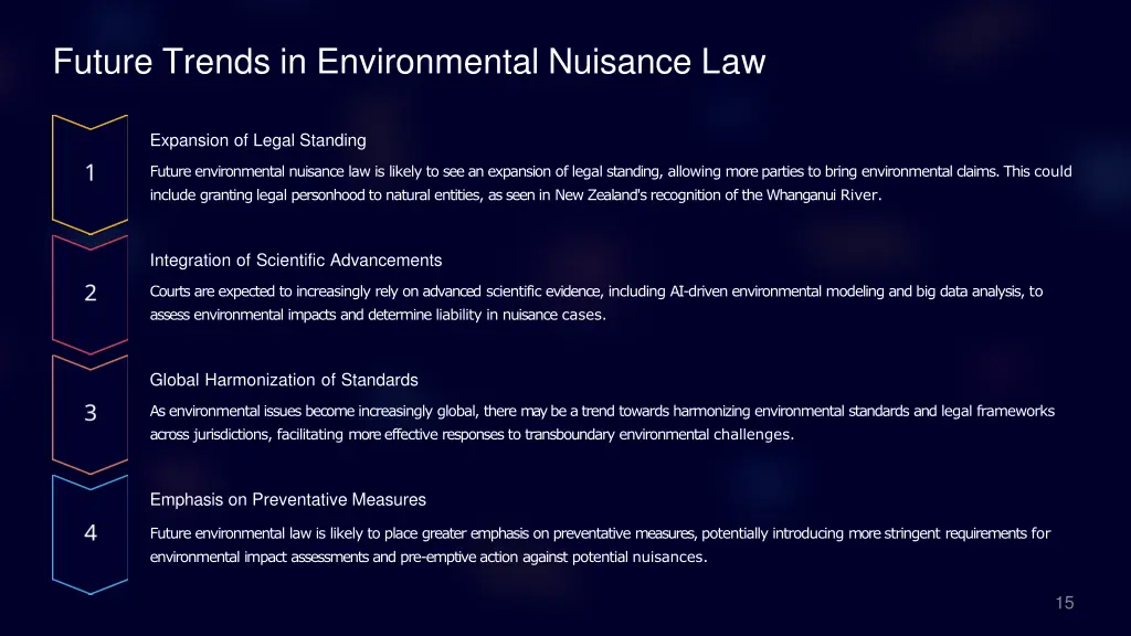 future trends in environmental nuisance law