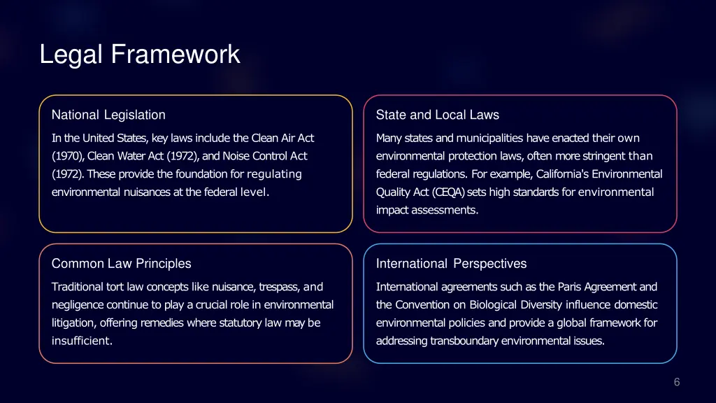 legal framework