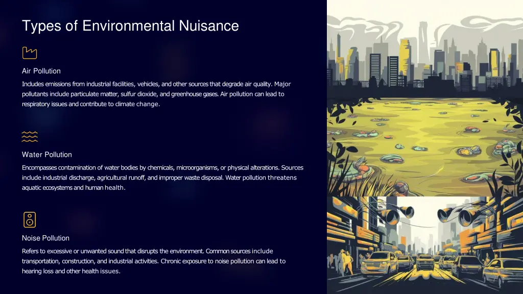 types of environmental nuisance