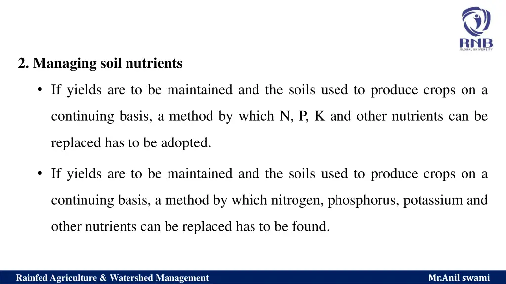2 managing soil nutrients