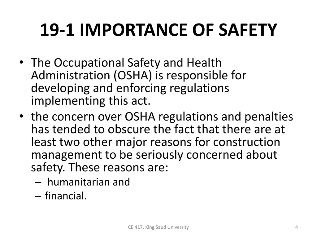 19 1 importance of safety 1